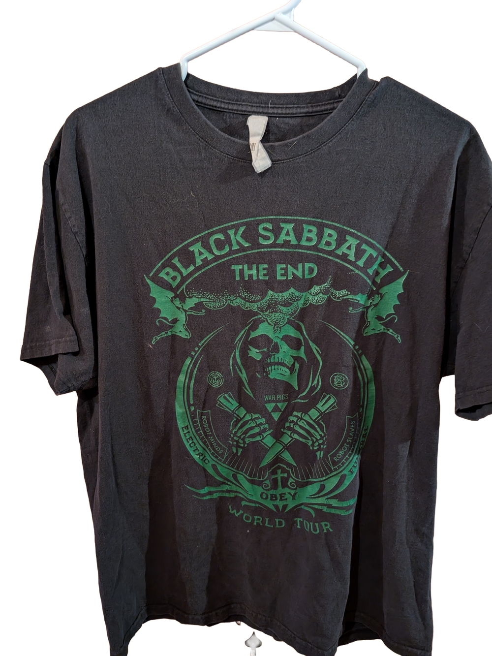 Black Sabbath Graphic Tee - Black with Green Print